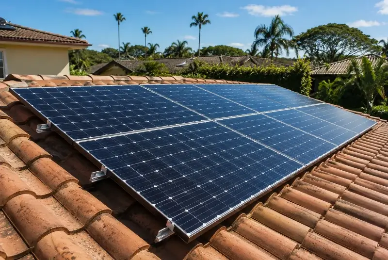 Installation de panneaux solaires au Sequestre